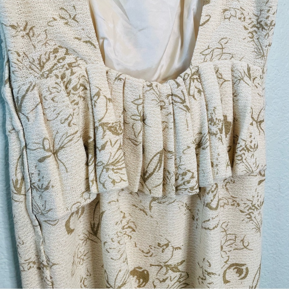 Anthropologie Moulinette Soeurs Cream Tan Open Back Dressy Mini Dress | Size 6 - Picture 6 of 8